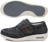 youyun Diabetic Shoes for Men Wide Width Elderly Men's Diabetic Shoes Adjustable Closure Breathable Lightweight Non Slip Air Cushion Sneakers for Swollen Feet Edema