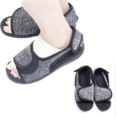 Open Toe Diabetic Shoes for Swollen Feet,Adjustable Walking Shoes Unisex Extra Wide Soft, Reduce Friction Indoor Outdoor Sandals
