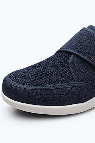 youyun Diabetic Shoes for Men Wide Width Elderly Men's Diabetic Shoes Adjustable Closure Breathable Lightweight Non Slip Air Cushion Sneakers for Swollen Feet Edema