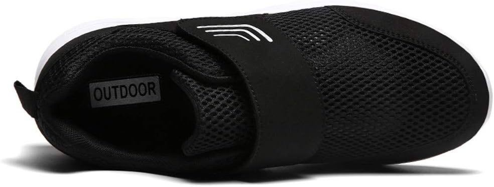 LEADER SHOW Men's Casual Comfort Walking Shoes Ultralight Flats Non-Slip Hook & Loop Fashion Sneakers