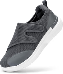 FitVille Diabetic Shoes for Men Extra Wide Width XX-Wide Orthopedic Slip-on Shoes Adjustable Closure Walking Sneakers with Arch Support Cushioning Therapeutic for Swollen Feet