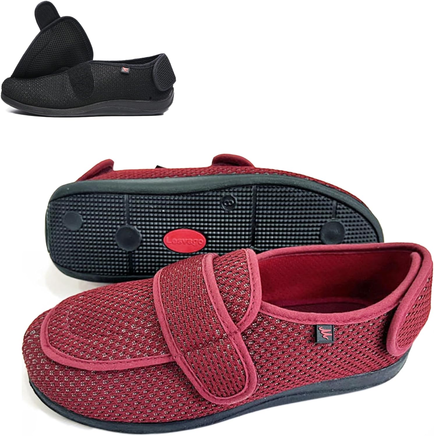 Women's Diabetic Shoes Comfortable and Adjustable Extra Wide Slip-on Shoes for Elderly,Edema,Swollen Feet