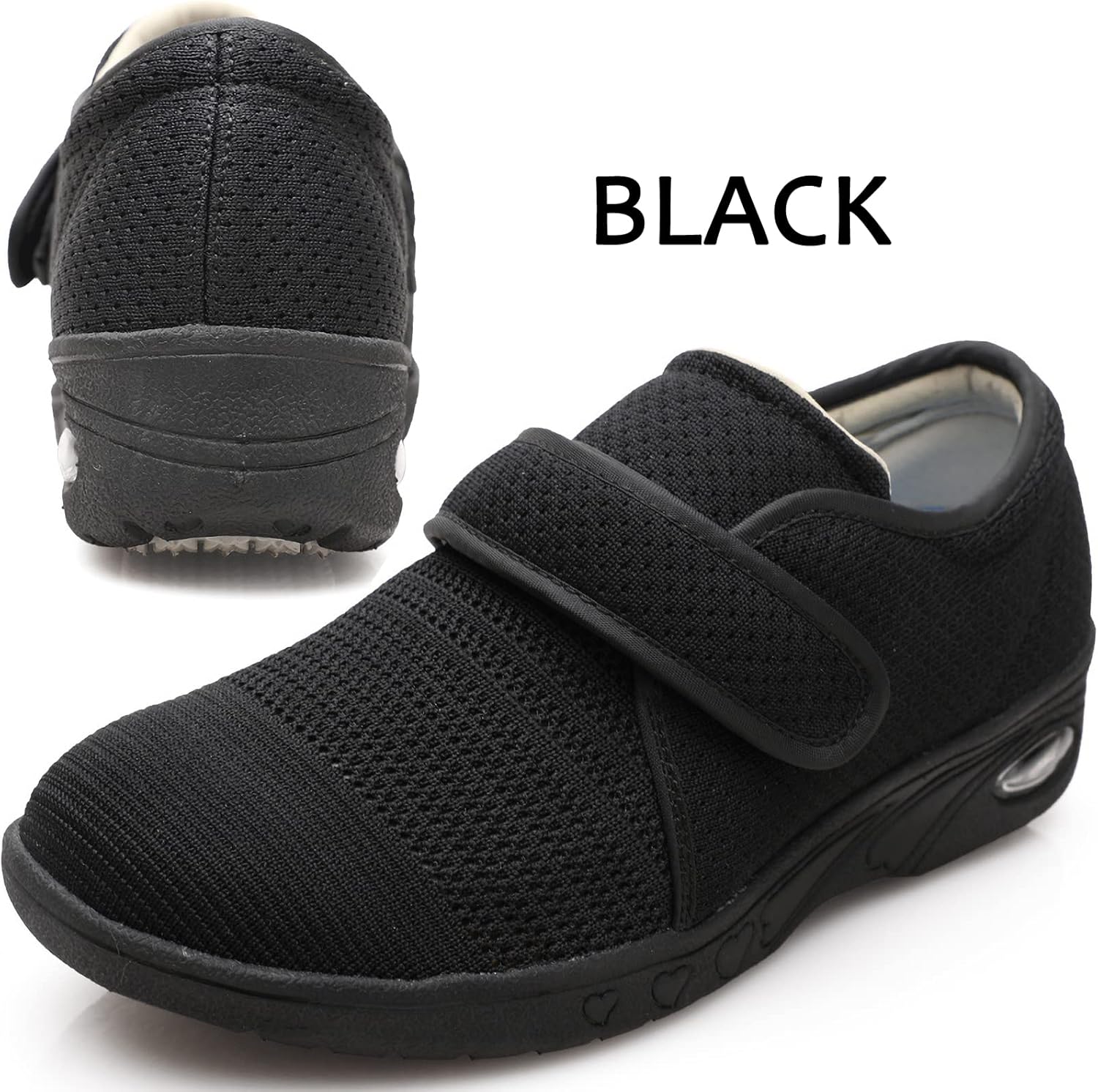 youyun Women's Diabetic Shoes Width X-Wide Shoe for Elderly Women Adjustable Closure Breathable Lightweight Non Slip for Swollen Feet Edema Widening Walking Shoes