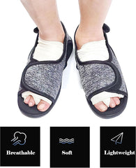Open Toe Diabetic Shoes for Swollen Feet,Adjustable Walking Shoes Unisex Extra Wide Soft, Reduce Friction Indoor Outdoor Sandals