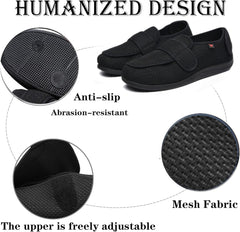 Women's Diabetic Shoes Comfortable and Adjustable Extra Wide Slip-on Shoes for Elderly,Edema,Swollen Feet