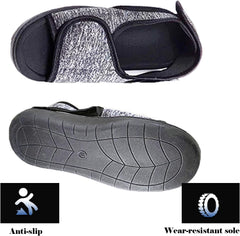 Open Toe Diabetic Shoes for Swollen Feet,Adjustable Walking Shoes Unisex Extra Wide Soft, Reduce Friction Indoor Outdoor Sandals