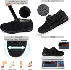 youyun Women's Diabetic Shoes Width X-Wide Shoe for Elderly Women Adjustable Closure Breathable Lightweight Non Slip for Swollen Feet Edema Widening Walking Shoes